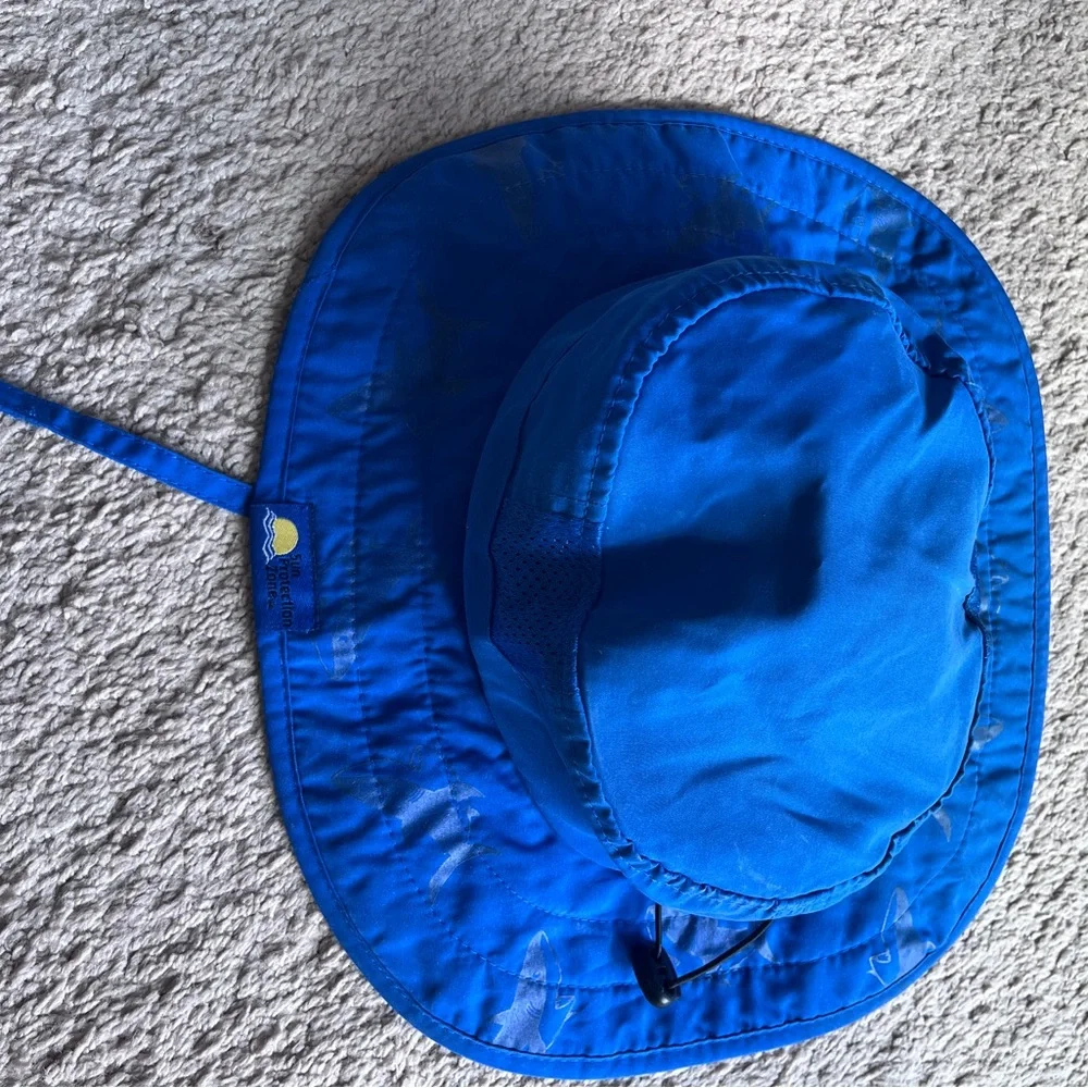 Sun Progection Zone Kids Blue Sun Hat 50+ UPF with straps
